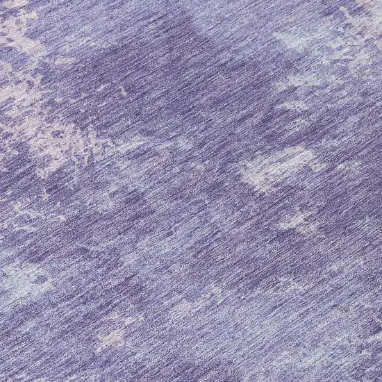 Plum And Gray Abstract Washable Indoor Outdoor Area Rug Photo 1