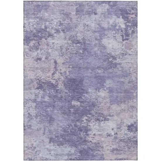 Plum And Gray Abstract Washable Indoor Outdoor Area Rug Photo 8