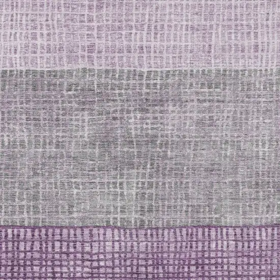 Plum And Gray Geometric Washable Indoor Outdoor Area Rug Photo 4