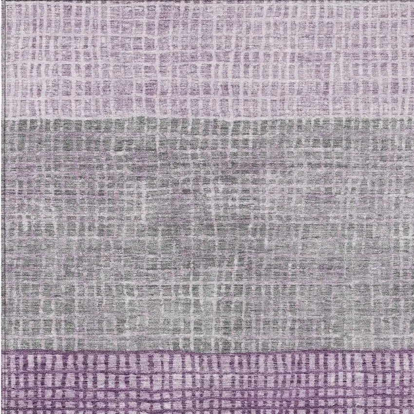 Plum And Gray Geometric Washable Indoor Outdoor Area Rug Photo 6