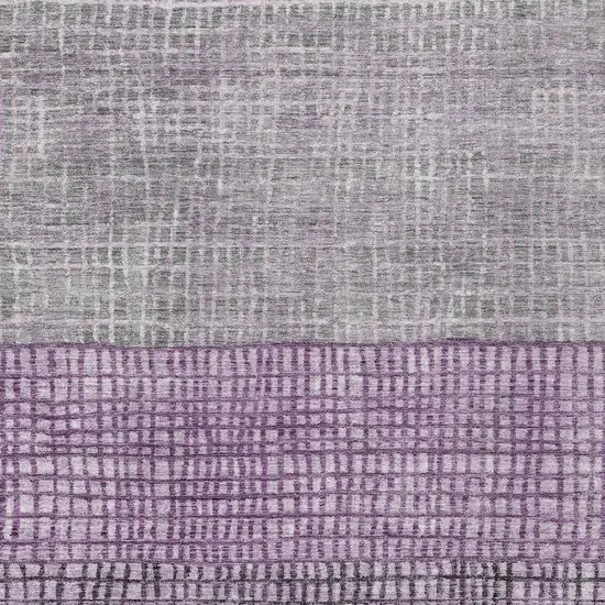 Plum And Gray Geometric Washable Indoor Outdoor Area Rug Photo 3
