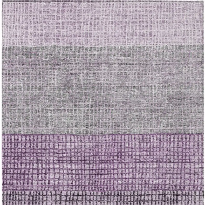 Plum And Gray Geometric Washable Indoor Outdoor Area Rug Photo 6