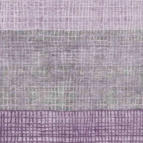 Plum And Gray Geometric Washable Indoor Outdoor Area Rug Photo 4