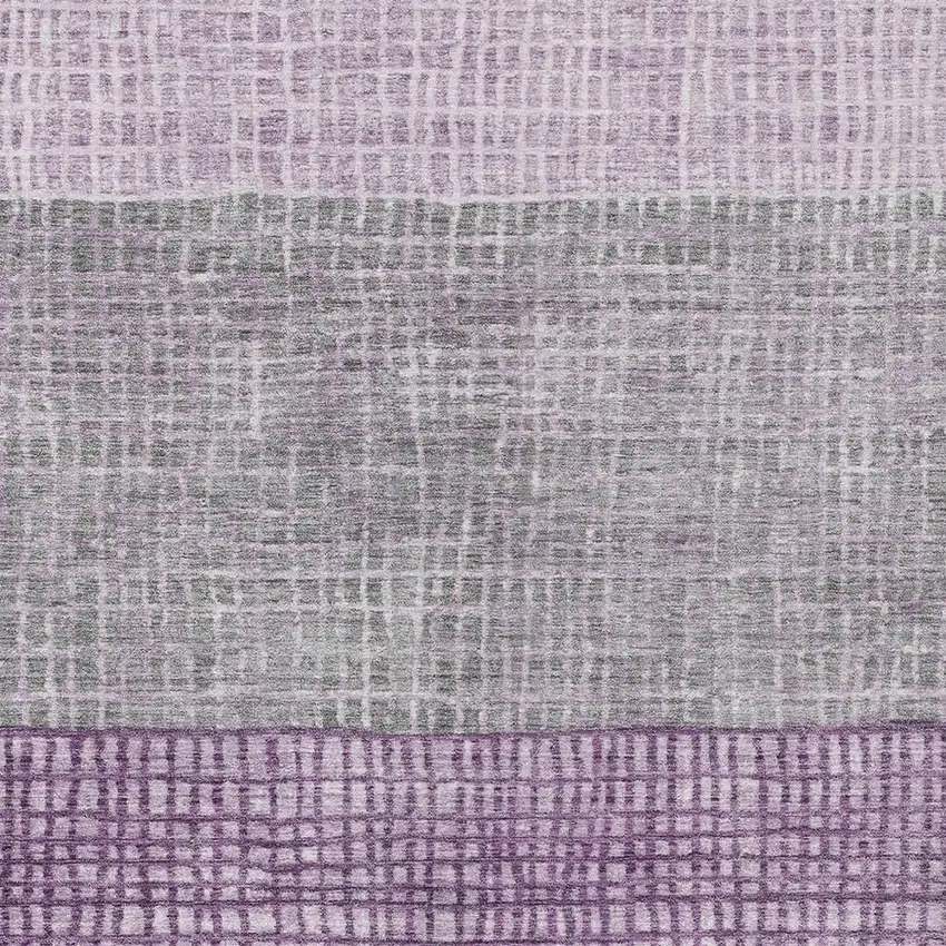 Plum And Gray Geometric Washable Indoor Outdoor Area Rug Photo 4