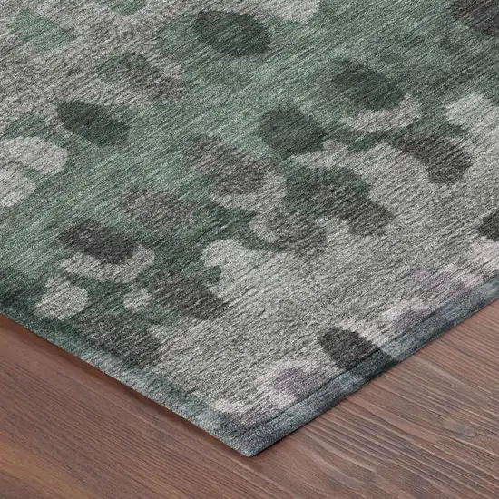 Plum And Gray Geometric Washable Indoor Outdoor Area Rug Photo 5