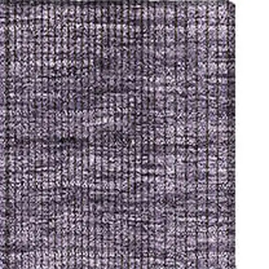 Plum And Gray Striped Washable Area Rug With UV Protection Photo 4