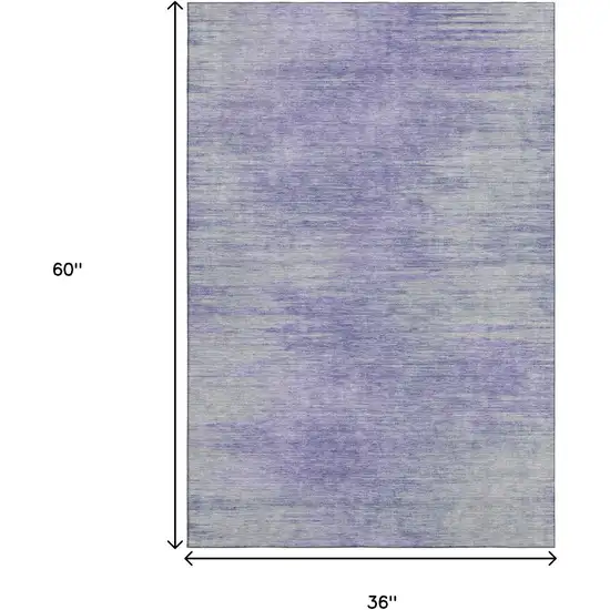 Plum And Ivory Abstract Washable Area Rug With UV Protection Photo 3