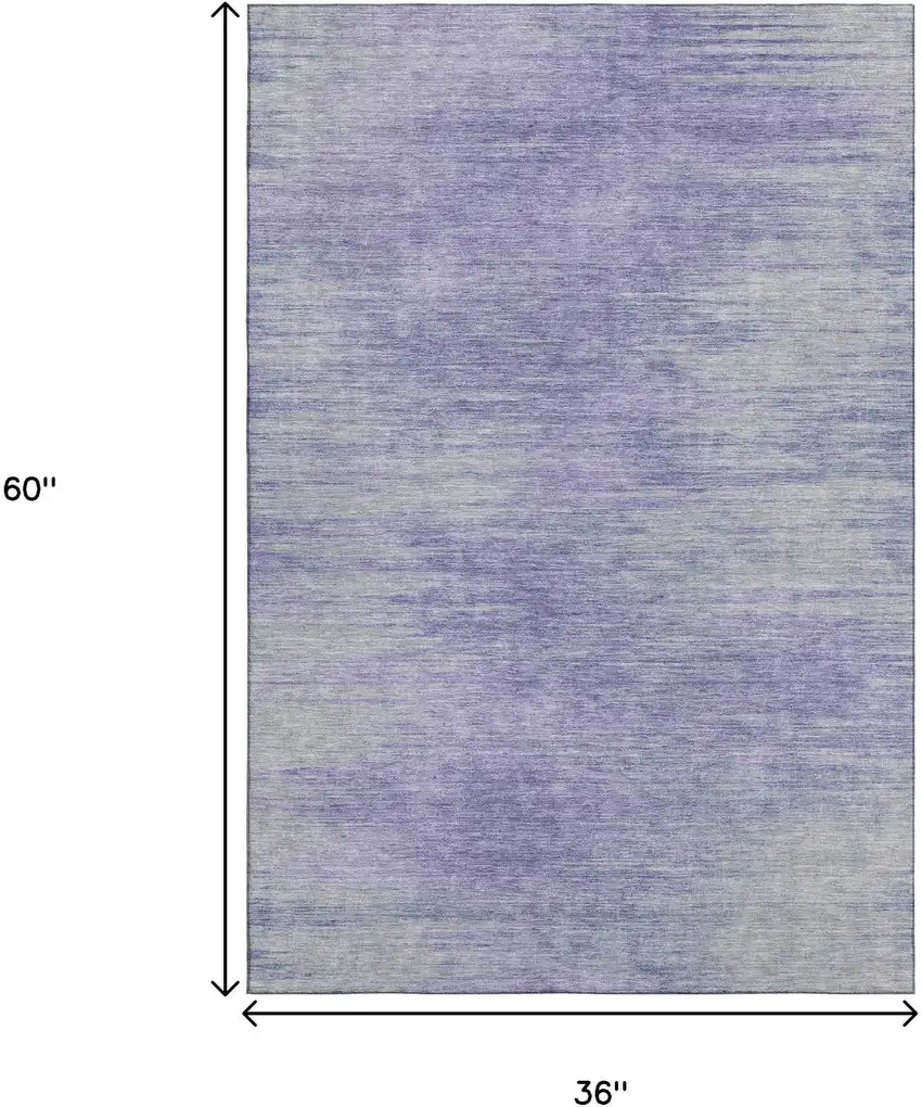 Plum And Ivory Abstract Washable Area Rug With UV Protection Photo 3