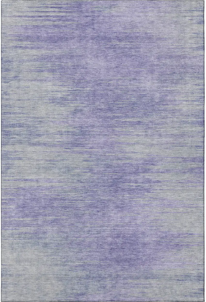 Plum And Ivory Abstract Washable Area Rug With UV Protection Photo 3