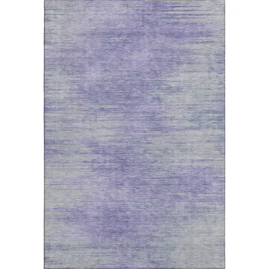 Plum And Ivory Abstract Washable Area Rug With UV Protection Photo 1