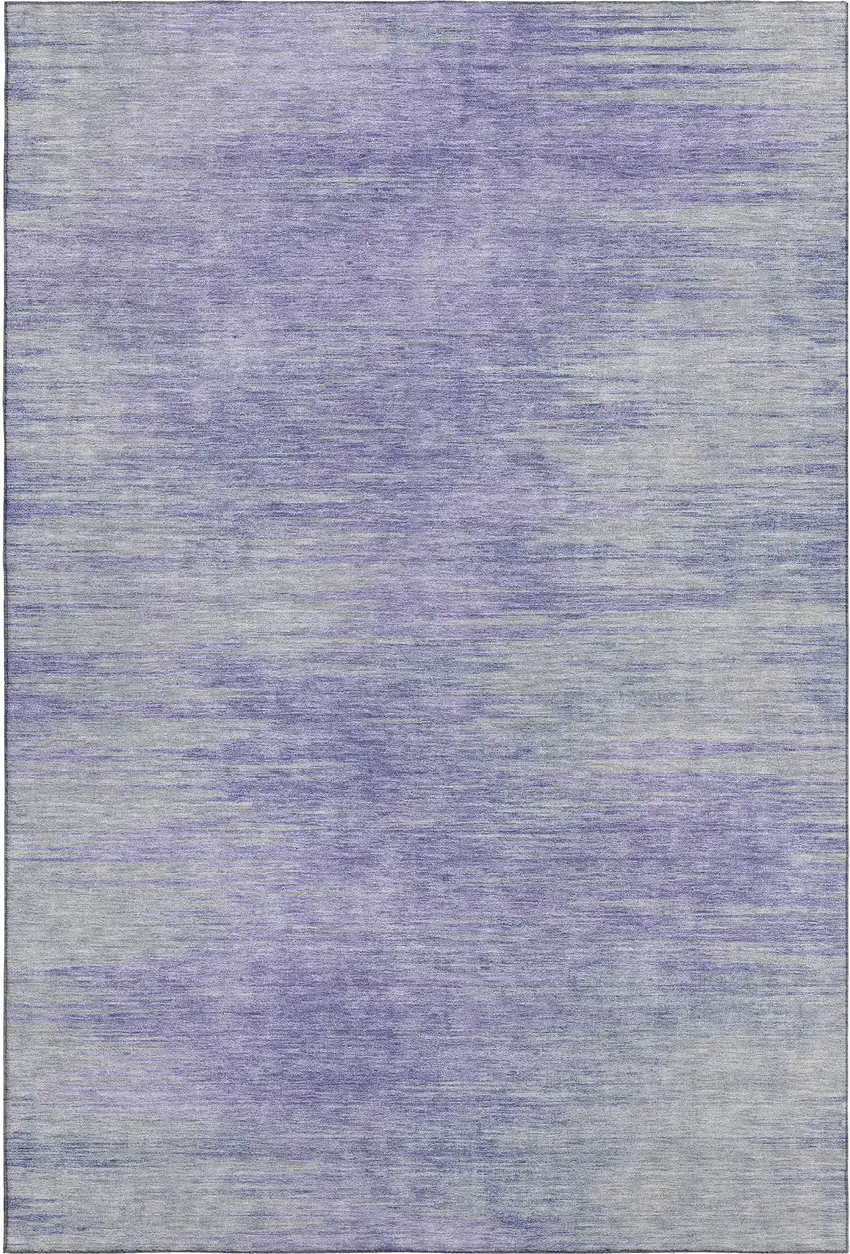 Plum And Ivory Abstract Washable Area Rug With UV Protection Photo 1