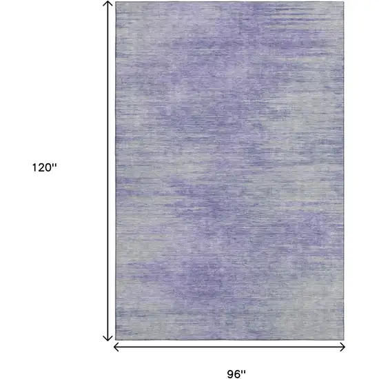 Plum And Ivory Abstract Washable Area Rug With UV Protection Photo 3