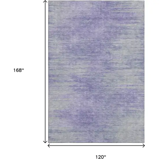 Plum And Ivory Abstract Washable Area Rug With UV Protection Photo 3