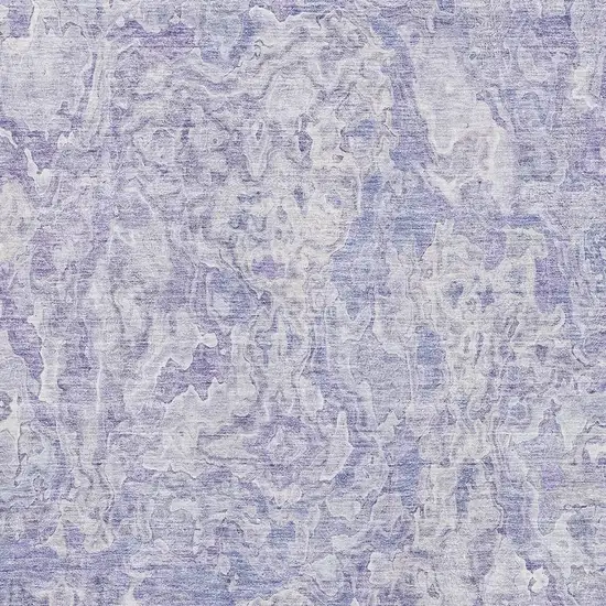 Plum And Ivory Abstract Washable Area Rug With UV Protection Photo 3