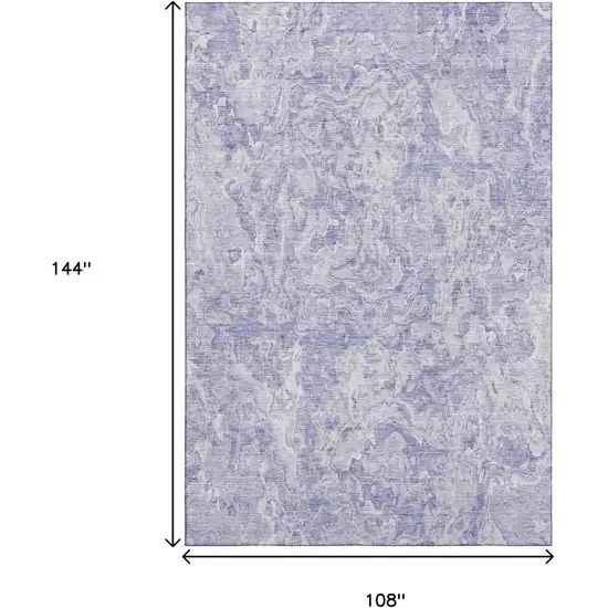 Plum And Ivory Abstract Washable Area Rug With UV Protection Photo 3