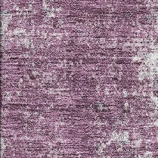 Plum And Ivory Abstract Washable Area Rug With UV Protection Photo 2