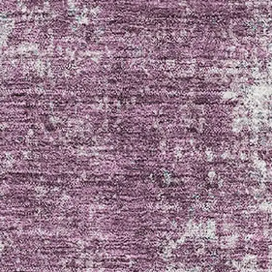Plum And Ivory Abstract Washable Area Rug With UV Protection Photo 3
