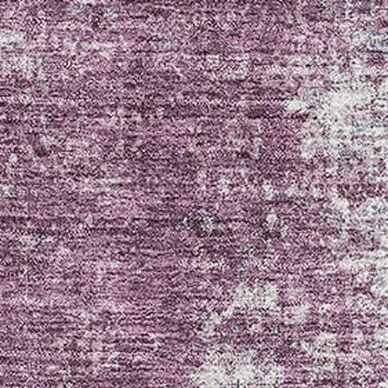 Plum And Ivory Abstract Washable Area Rug With UV Protection Photo 2