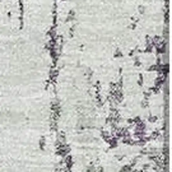 Plum And Ivory Abstract Washable Area Rug With UV Protection Photo 2