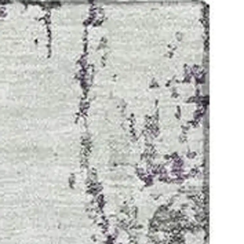 Plum And Ivory Abstract Washable Area Rug With UV Protection Photo 3