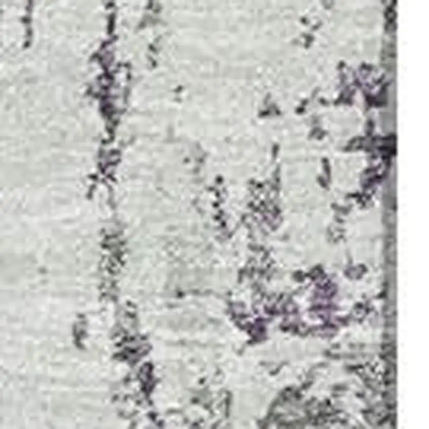 Plum And Ivory Abstract Washable Area Rug With UV Protection Photo 3