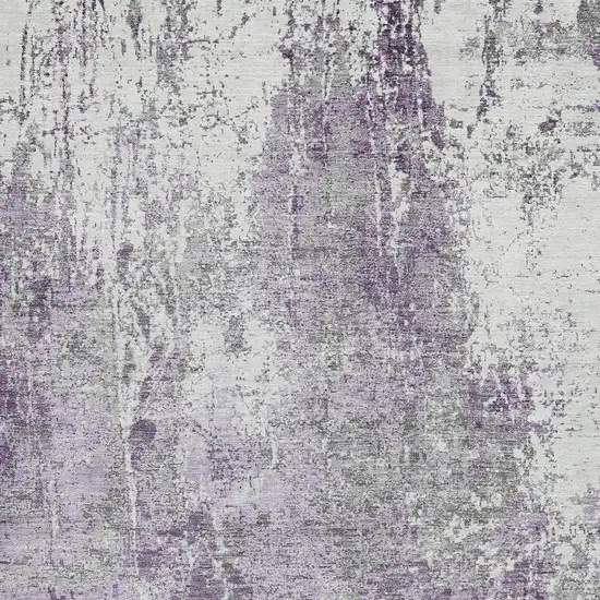 Plum And Ivory Abstract Washable Indoor Outdoor Area Rug Photo 3