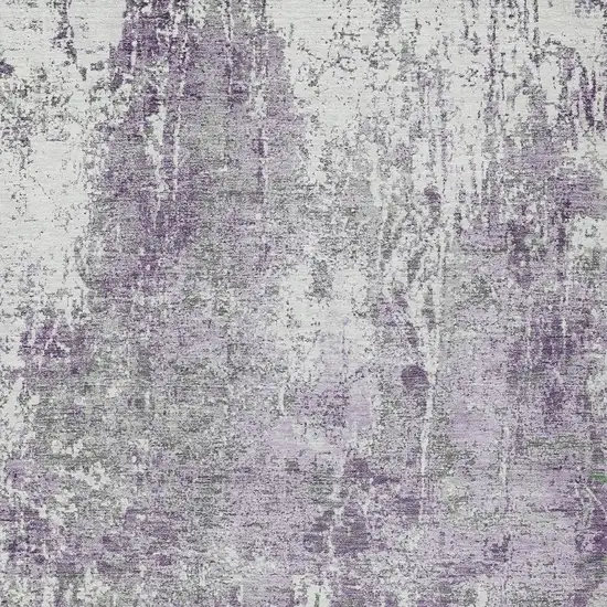 Plum And Ivory Abstract Washable Indoor Outdoor Area Rug Photo 9