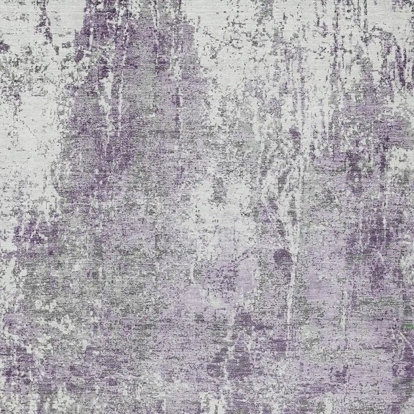 Plum And Ivory Abstract Washable Indoor Outdoor Area Rug Photo 9