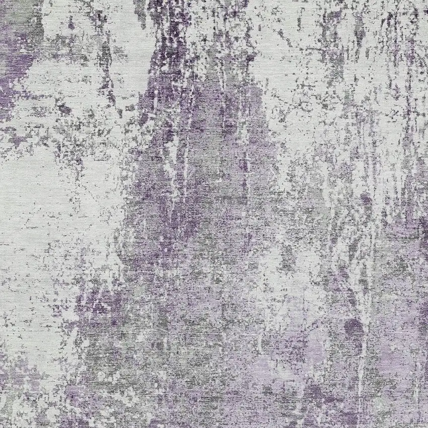 Plum And Ivory Abstract Washable Indoor Outdoor Area Rug Photo 9