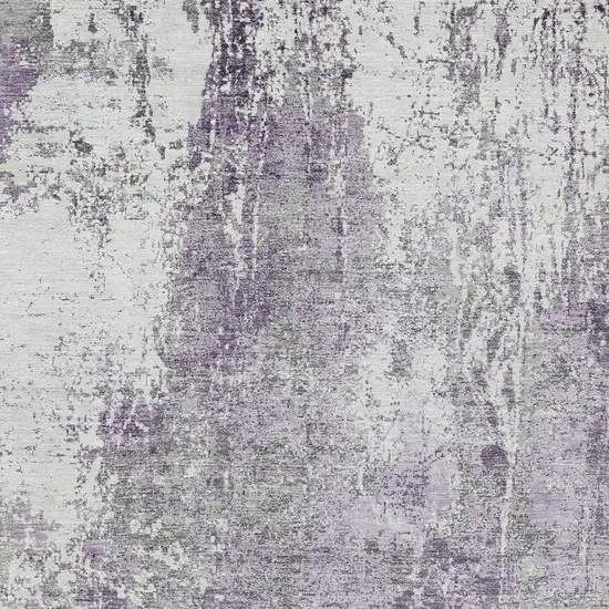 Plum And Ivory Abstract Washable Indoor Outdoor Area Rug Photo 3