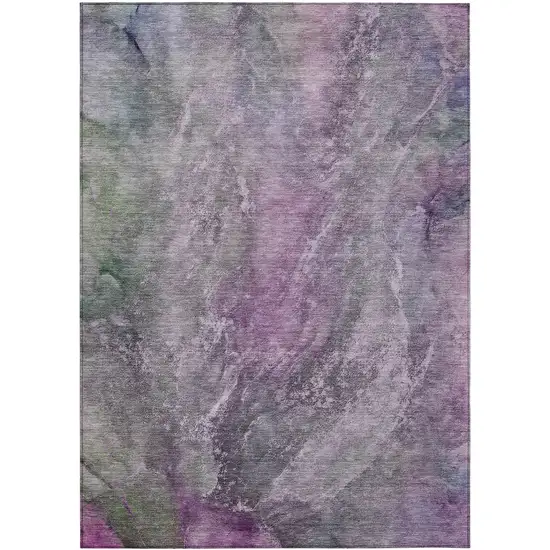 Plum And Ivory Abstract Washable Indoor Outdoor Area Rug Photo 2
