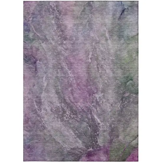 Plum And Ivory Abstract Washable Indoor Outdoor Area Rug Photo 4