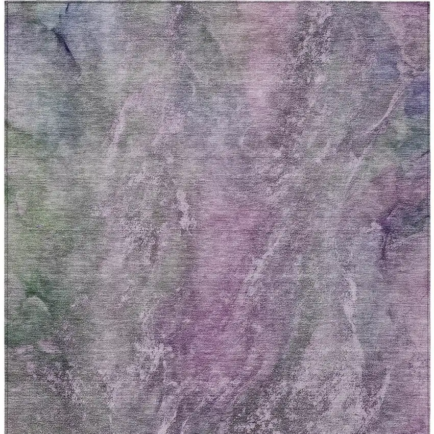 Plum And Ivory Abstract Washable Indoor Outdoor Area Rug Photo 7