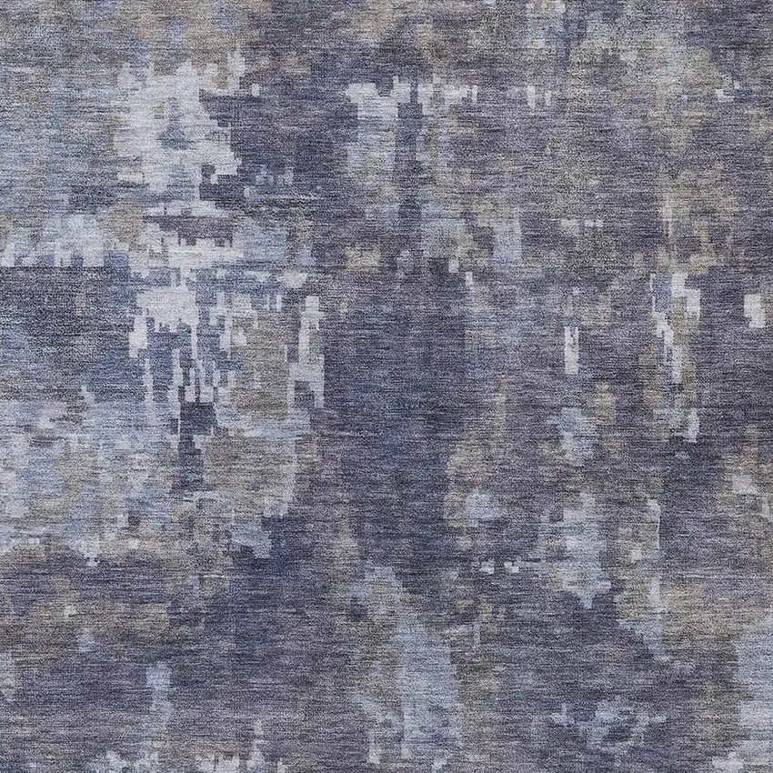 Plum And Ivory Abstract Washable Indoor Outdoor Area Rug Photo 2