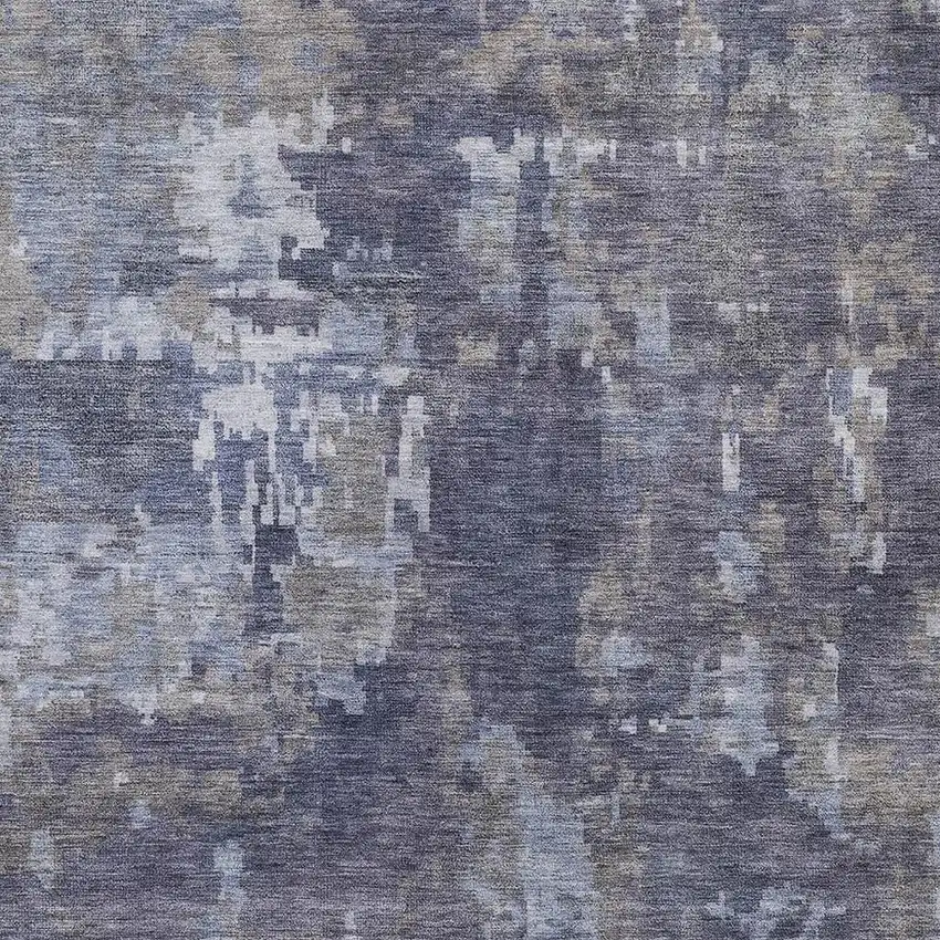 Plum And Ivory Abstract Washable Indoor Outdoor Area Rug Photo 2