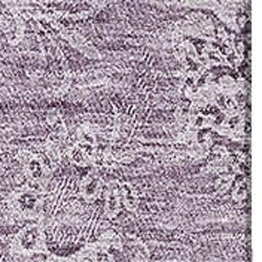 Plum And Ivory Floral Washable Area Rug With UV Protection Photo 3