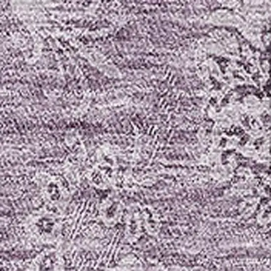 Plum And Ivory Floral Washable Area Rug With UV Protection Photo 3