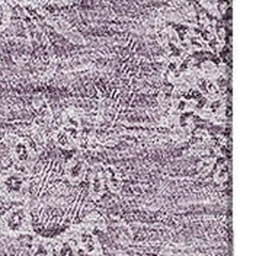 Plum And Ivory Floral Washable Area Rug With UV Protection Photo 3