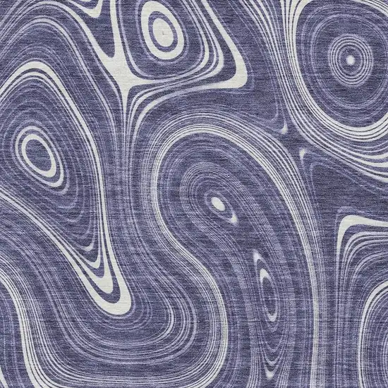 Plum And Ivory Geometric Washable Area Rug With UV Protection Photo 3