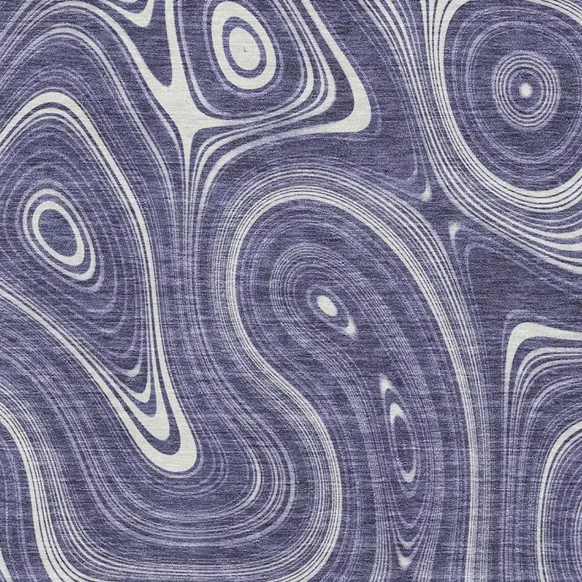 Plum And Ivory Geometric Washable Area Rug With UV Protection Photo 3