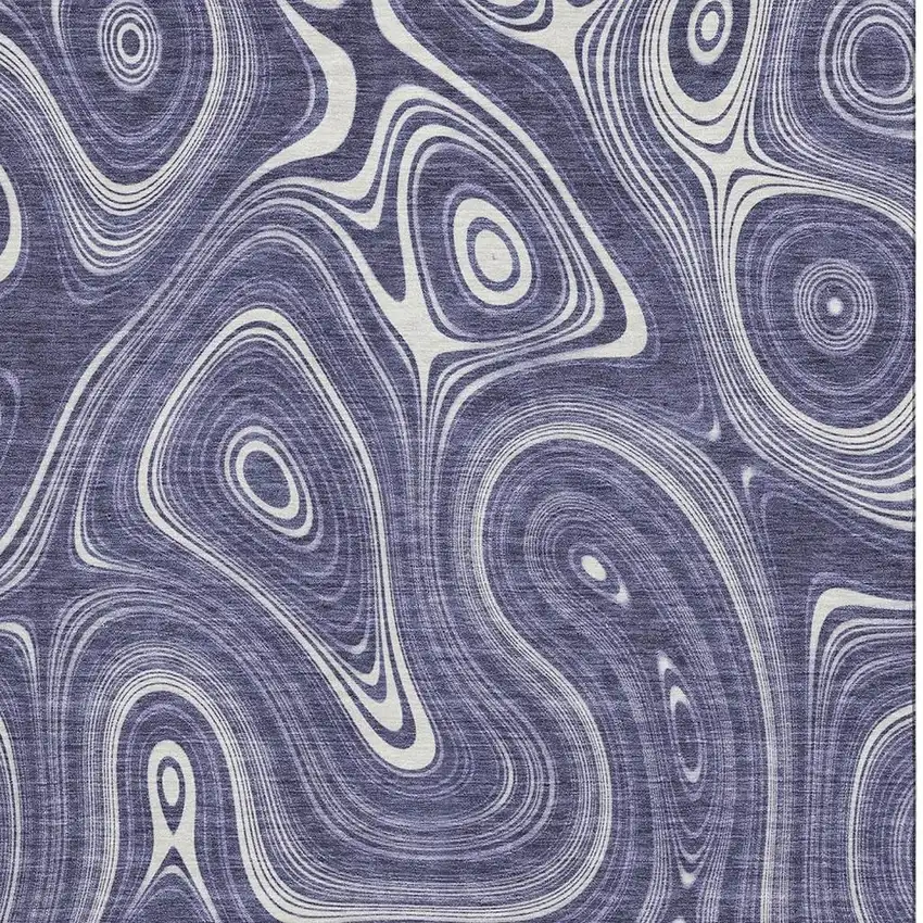 Plum And Ivory Geometric Washable Area Rug With UV Protection Photo 4