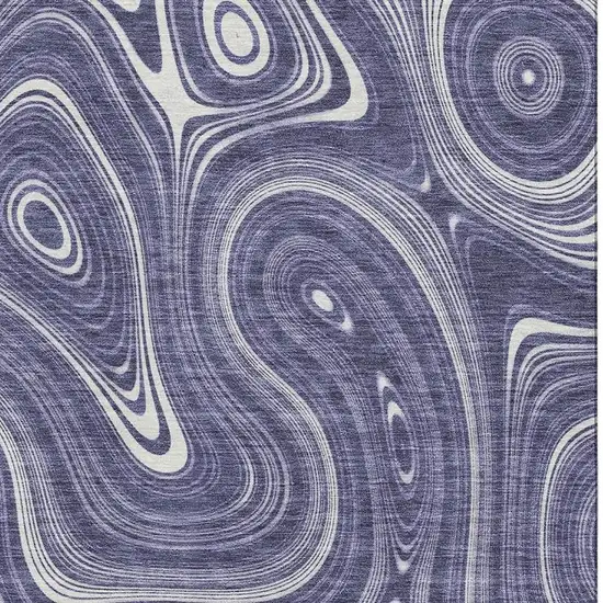 Plum And Ivory Geometric Washable Area Rug With UV Protection Photo 3