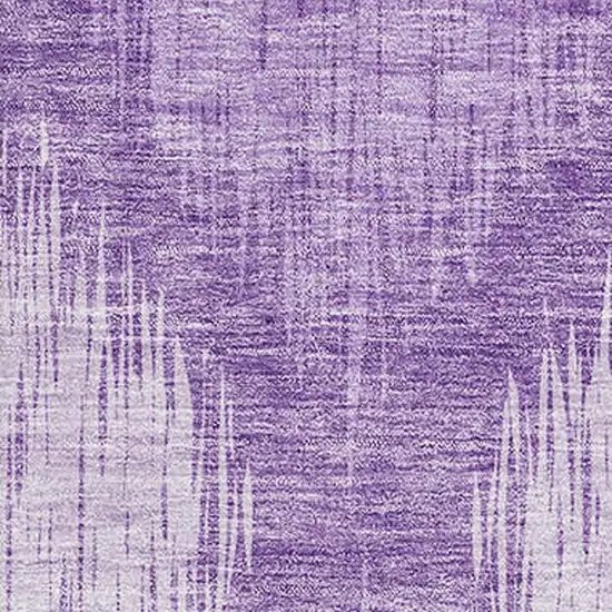 Plum And Ivory Ikat Washable Area Rug With UV Protection Photo 3