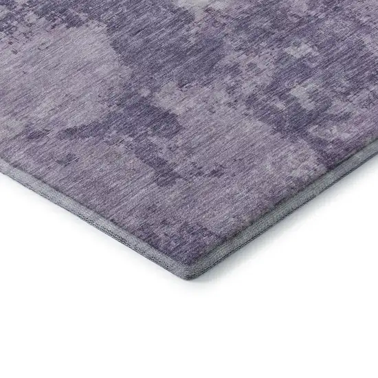 Plum And Lavender Abstract Washable Area Rug With UV Protection Photo 7
