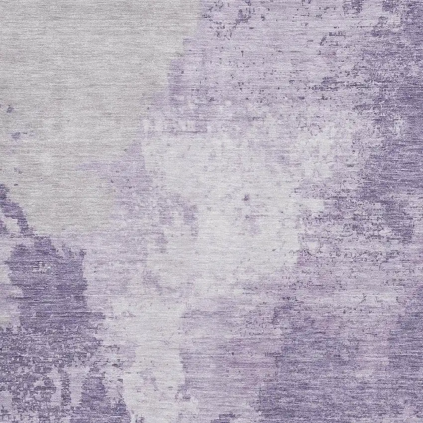 Plum And Lavender Abstract Washable Area Rug With UV Protection Photo 2