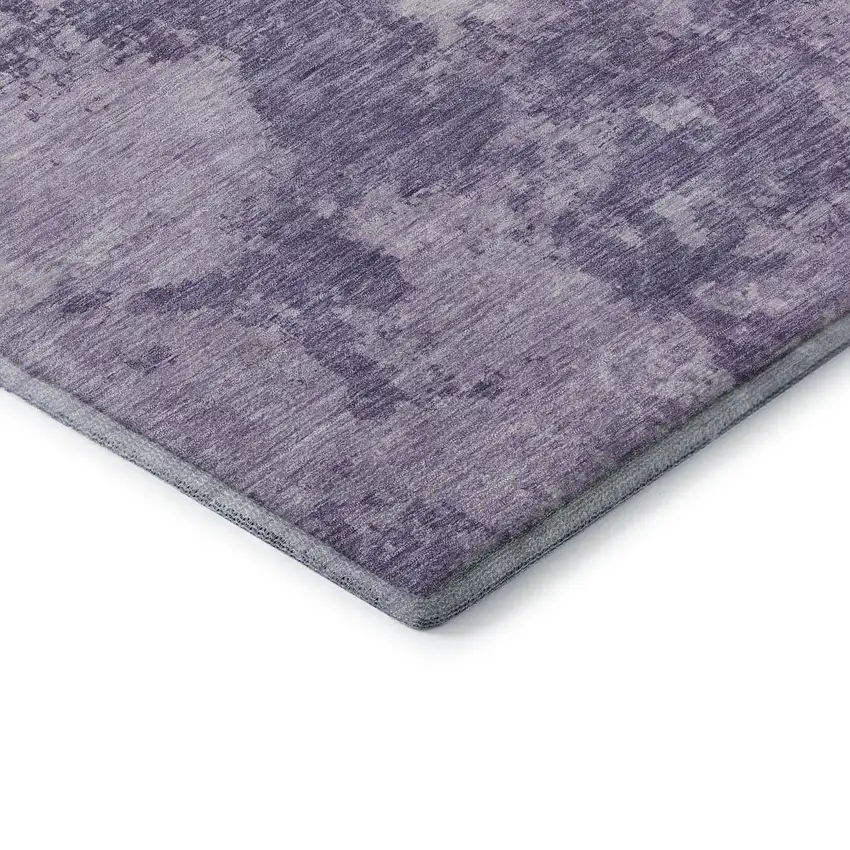 Plum And Lavender Abstract Washable Area Rug With UV Protection Photo 7