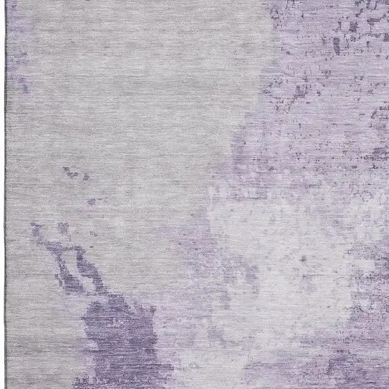 Plum And Lavender Abstract Washable Area Rug With UV Protection Photo 2