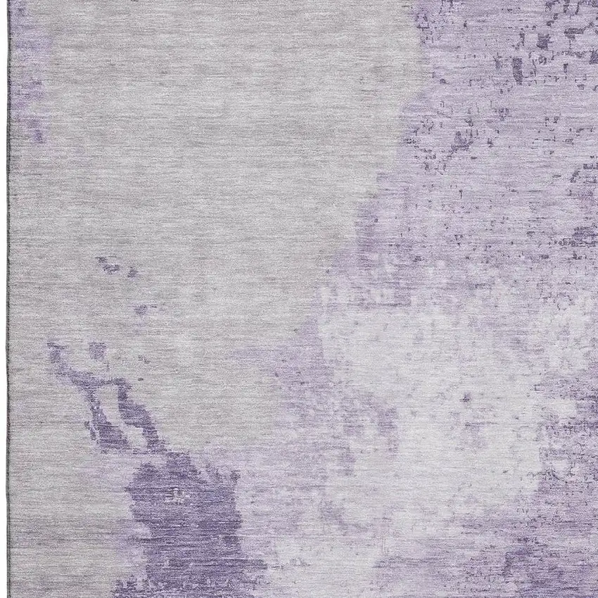 Plum And Lavender Abstract Washable Area Rug With UV Protection Photo 2