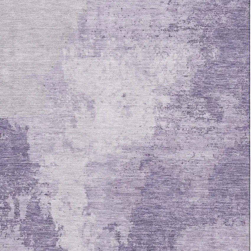 Plum And Lavender Abstract Washable Area Rug With UV Protection Photo 2