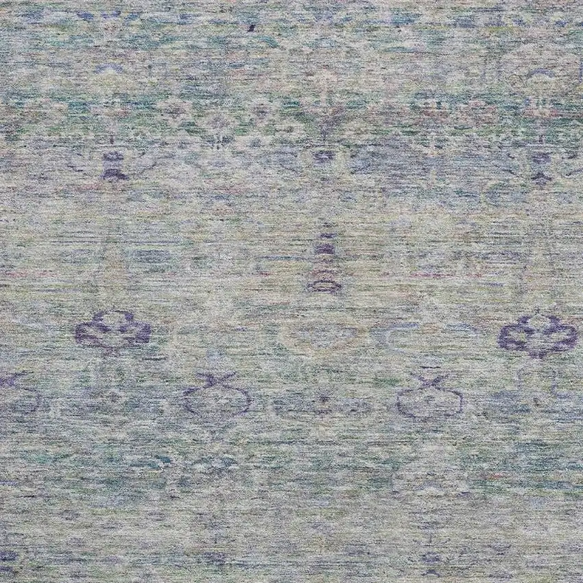 Plum And Lavender Abstract Washable Area Rug With UV Protection Photo 3